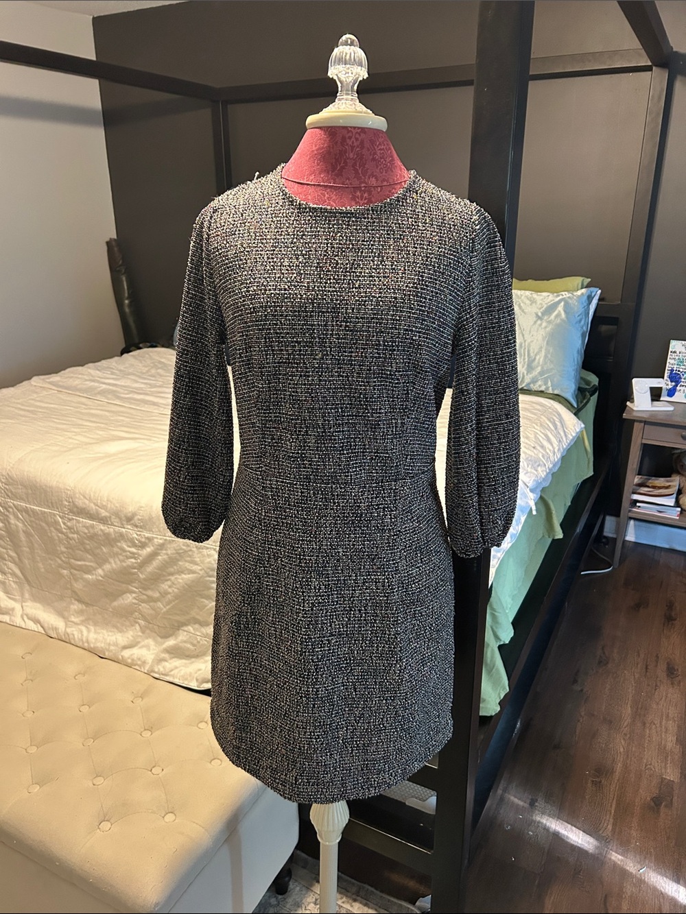 LOFT Multicolor Tweed Midi Dress